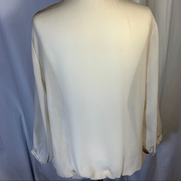 Daniel Rainn Sheer Cream Blouse - Picture 2 of 8